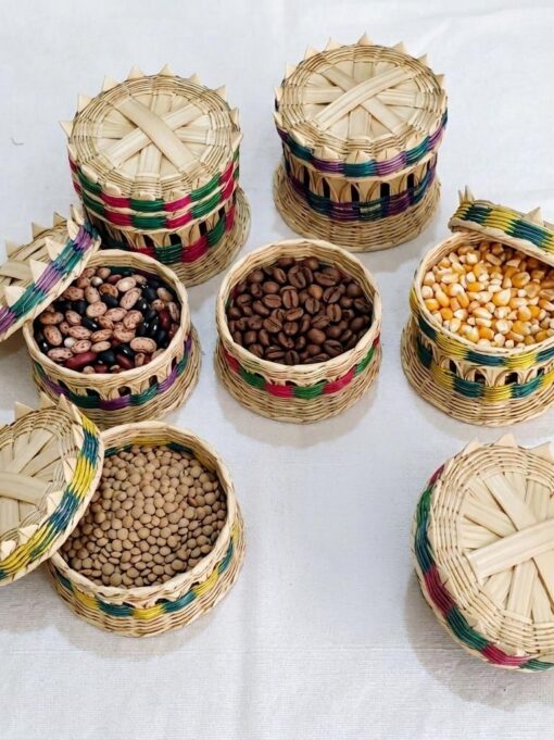 Cestos (dulceros) de carrizo Huejutla Hidalgo.