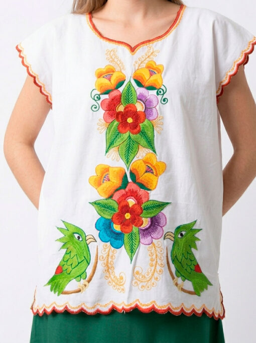 Blusa Lino tradicional -Maní, Yucatán