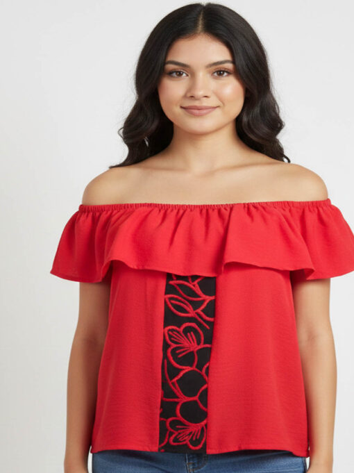 Blusa Contemporánea con aplicación - Tuxtepec, Oaxaca.