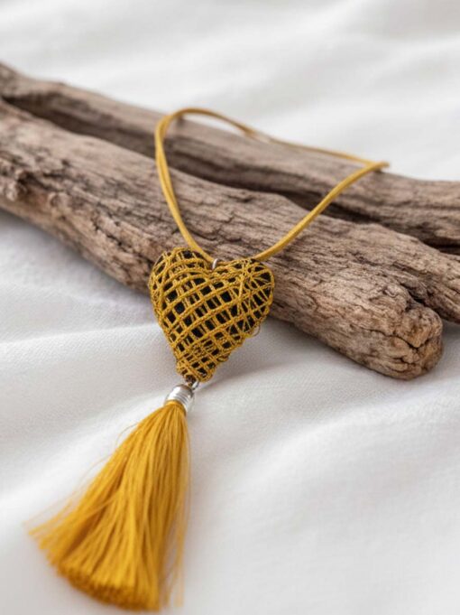 Collar largo de corazón Istmeño- Oaxaca