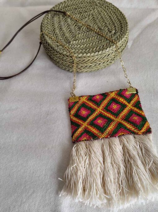 Collar con textil cadenilla- Istmo de Tehuantepec Oaxaca.