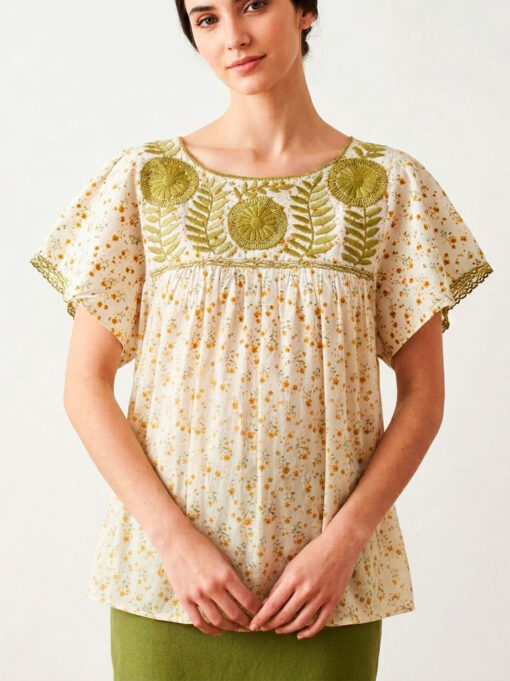 Blusa contemporánea "malacate"-Amatenango, Chiapas.